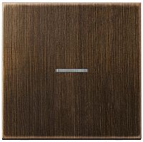 Лицевая панель Jung LS990 metal для 1-кл. выключателя с подсветкой античная латунь картинка